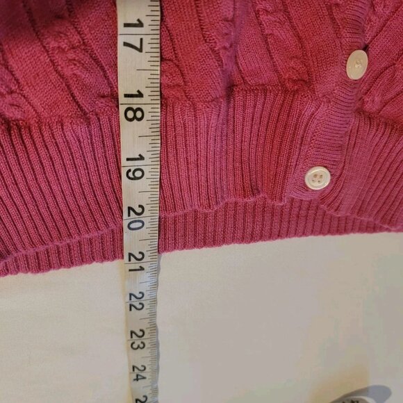 Petite Sophisticate Womens Cardigan Cable Knit Sweater Size Large Preppy Wool - Picture 5 of 5
